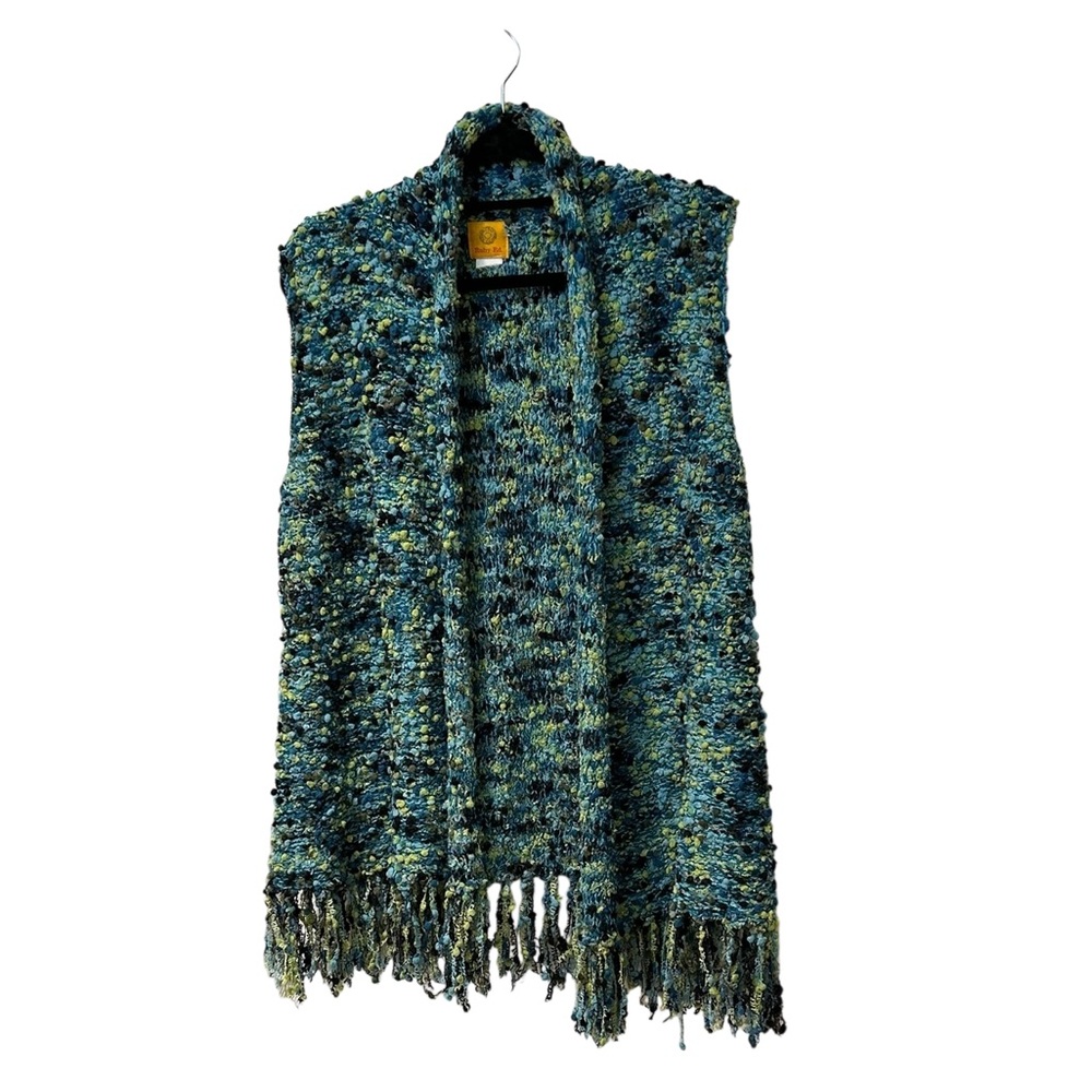 Ruby Rd. Multicolor Textured Knit cardigan/Vest-L - Picture 2 of 10